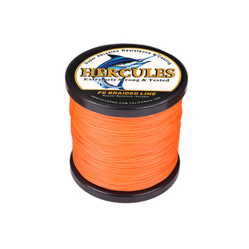 500M 547Yds Orange 10lb-300lb HERCULES PE braid Fishing Line 8 Strands HERCULES